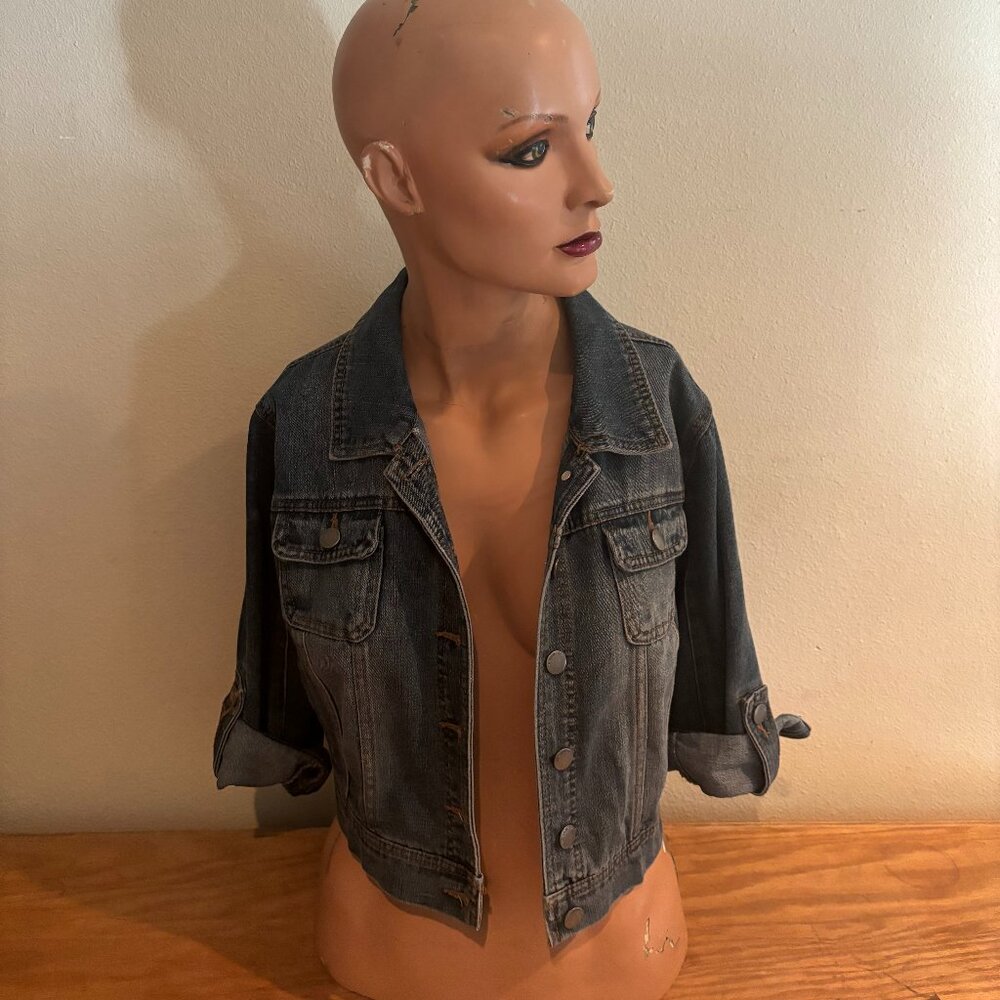 Denim cropped jacket